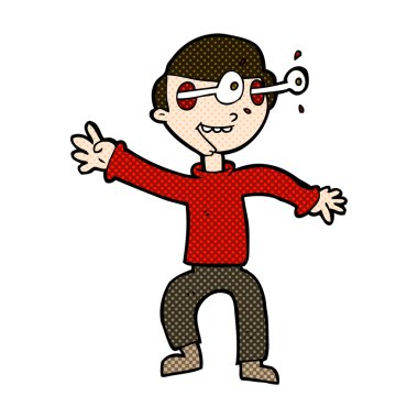 komik karikatür hayran çocuk