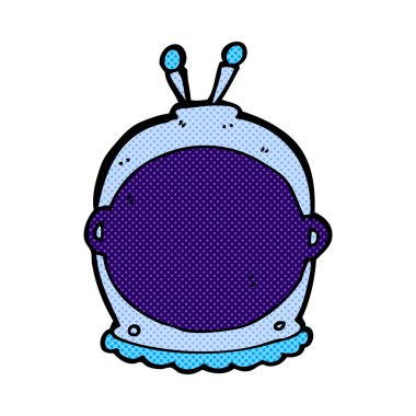 komik karikatür uzay başlığın