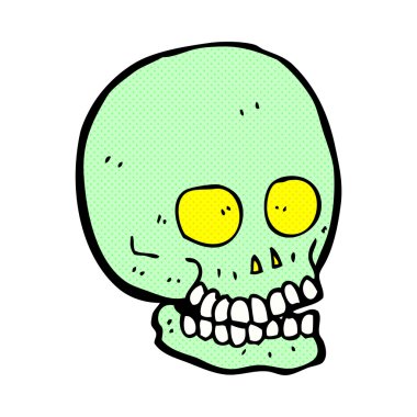 komik karikatür kafatası