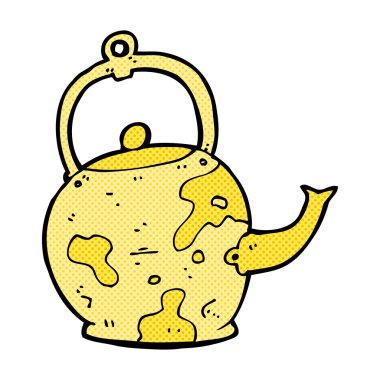 komik karikatür eski çaydanlık