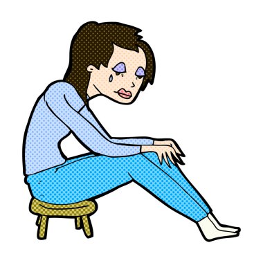 Download Comic Cartoon Crying Woman Free Vector Eps Cdr Ai Svg Vector Illustration Graphic Art