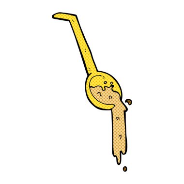 komik karikatür dökülen et suyu