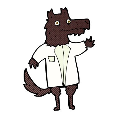 komik karikatür kurt işadamı