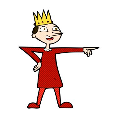 komik karikatür işaret eden Prens