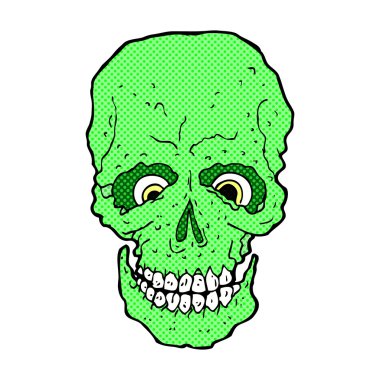 komik karikatür ürkütücü kafatası