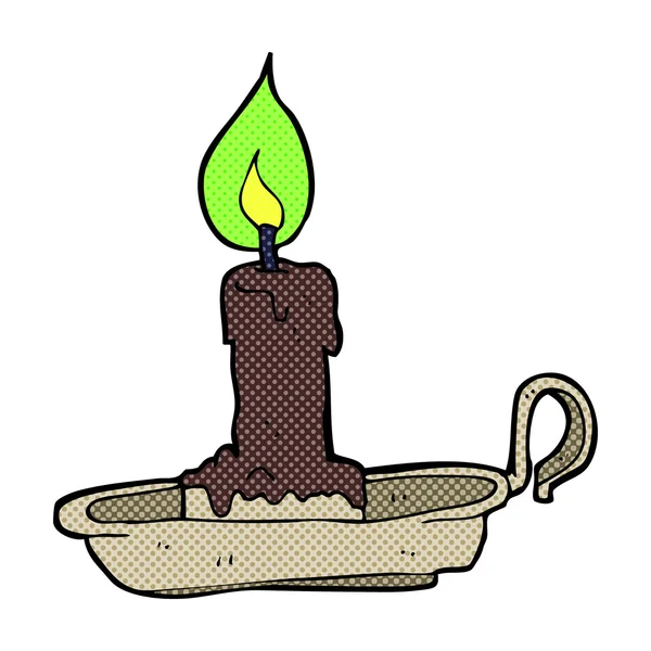 Cómico de dibujos animados espeluznante candelero — Vector de stock