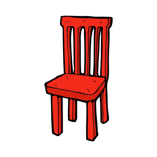 Komiks kreskówka krzesło drewniane — Wektor stockowy