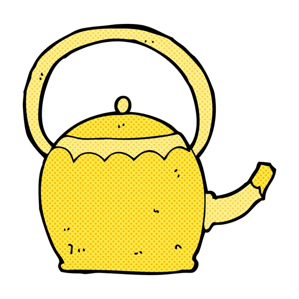 Comic cartoon tea pot — Stock Vector