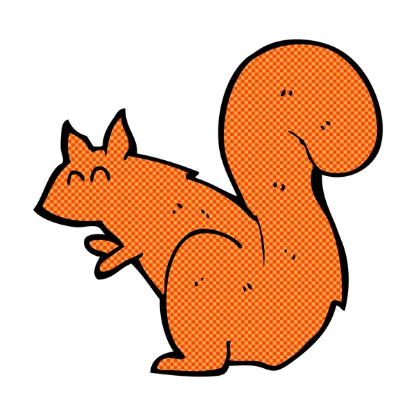 Comic cartoon red squirrel — Stock Vector