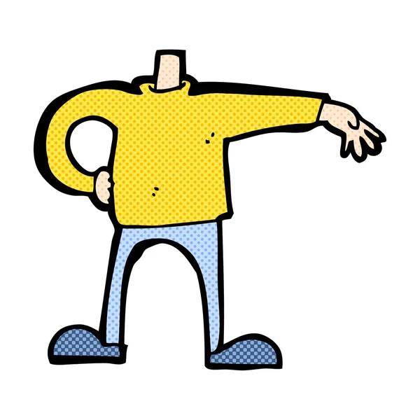 Bande dessinée mâle garçon faire geste (mélange et match carto comique — Image vectorielle