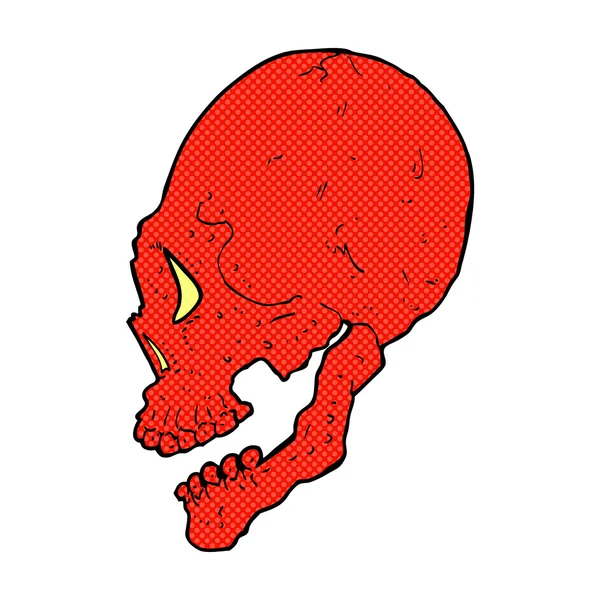 Rode skull illustratie — Stockvector