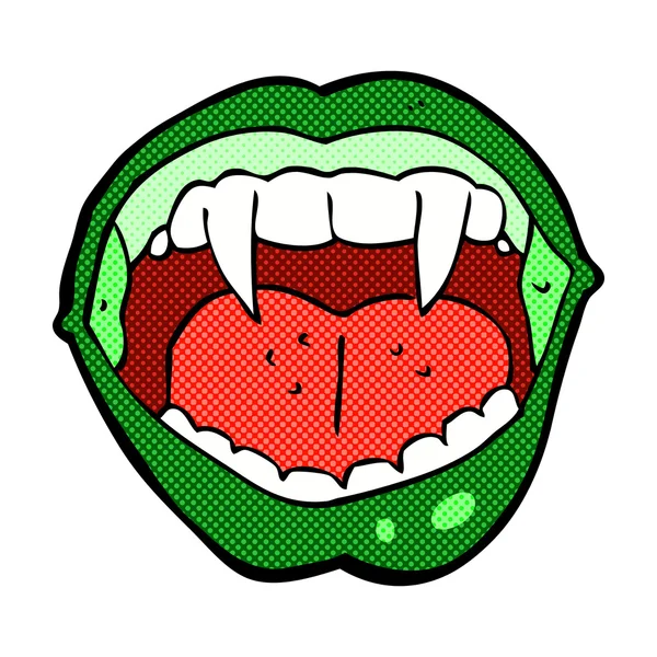 Comic cartoon vampire mouth — Stock Vector