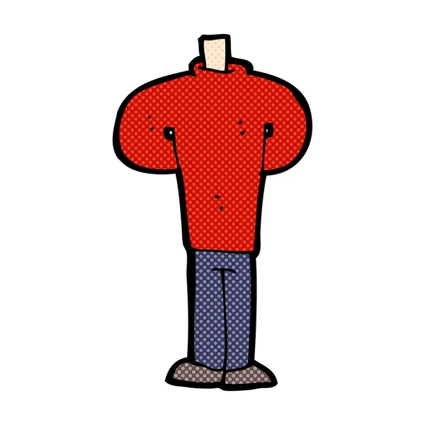 Comic Cartoon Body Standing Still (Mix and Match Comic Cartoons — Stockvektor