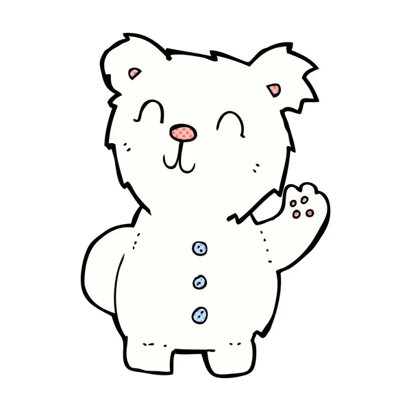 Cómic dibujos animados oso polar — Vector de stock