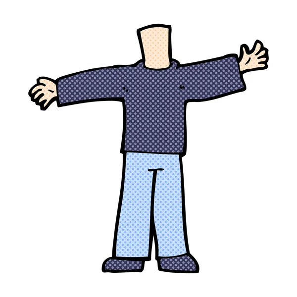 Komiksově kreslenou tělo s otevřenou náručí (kombinovat a komické kreslené — Stockový vektor