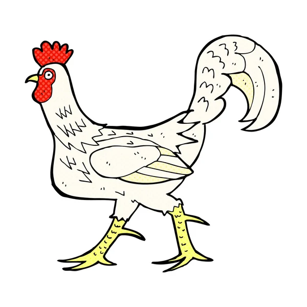 Cómic dibujos animados gallo — Vector de stock