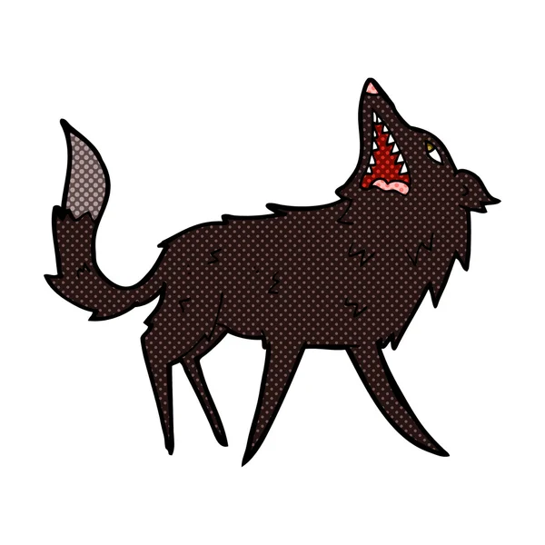 Bande dessinée claquant loup — Image vectorielle