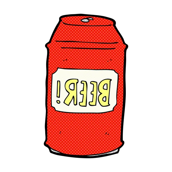 コミック漫画ビール缶 — ストックベクタ