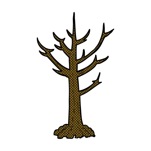 Komiska cartoon nakna träd — Stock vektor