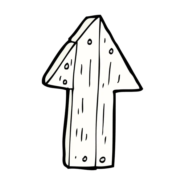 Comic cartoon wooden direction arrow — стоковый вектор