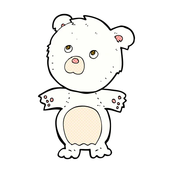 Historieta divertido oso de peluche — Vector de stock