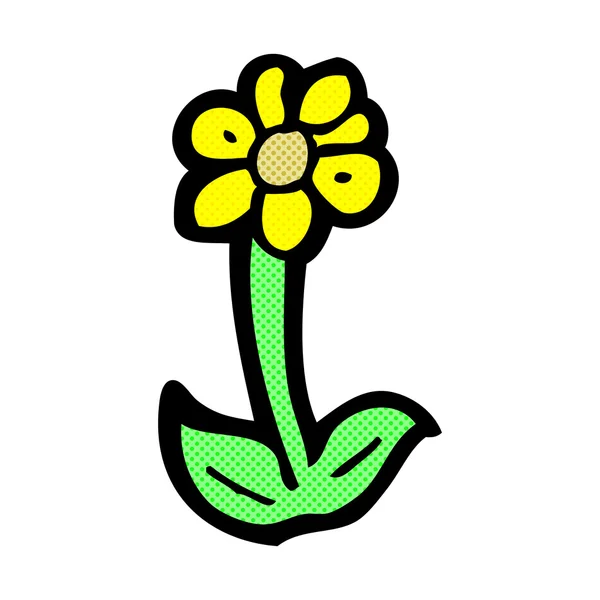 Bande dessinée fleur symbole — Image vectorielle