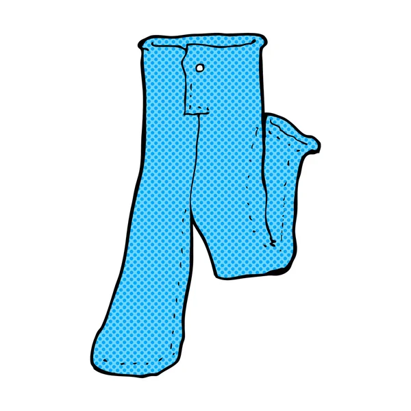 Comic cartoon pair of jeans — Stock Vector