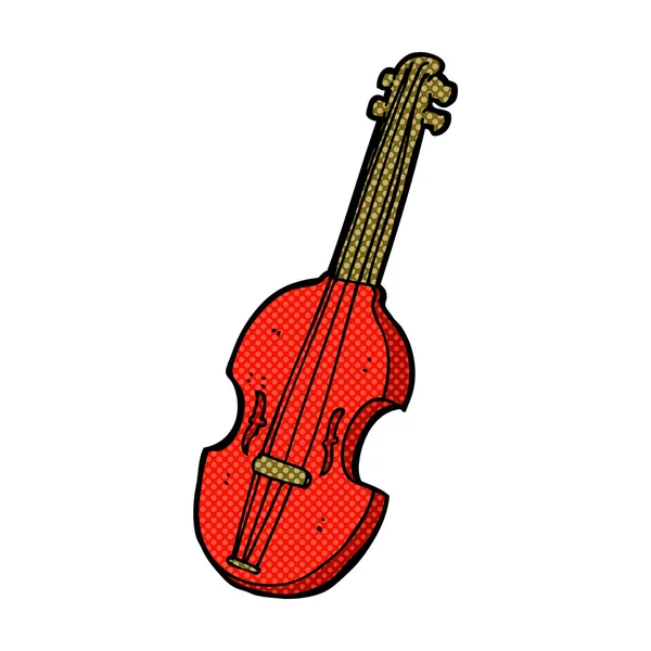 Comic cartoon violin — стоковый вектор