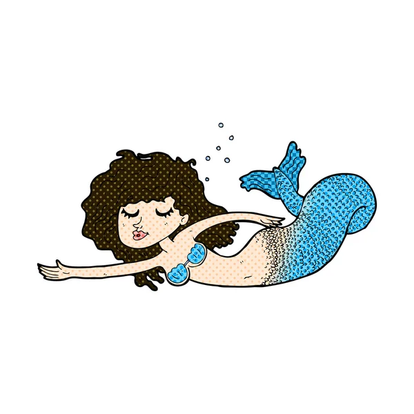 Sirena de dibujos animados cómico — Vector de stock