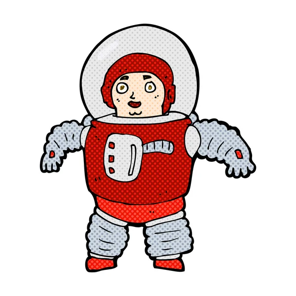 Comic cartoon space man — Stock Vector