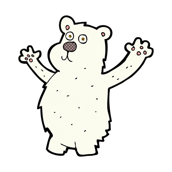 Desenho animado engraçado urso polar — Vetor de Stock