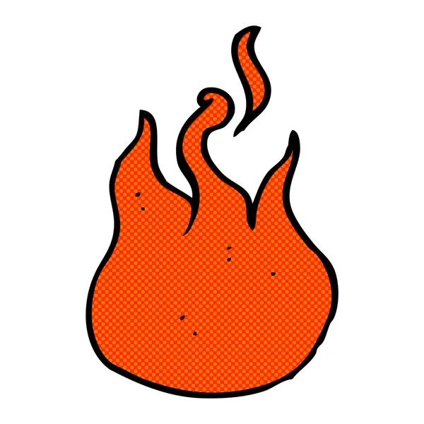 Strip cartoon vlam symbool — Stockvector