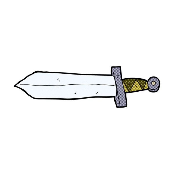 Espada de dibujos animados cómicos — Vector de stock