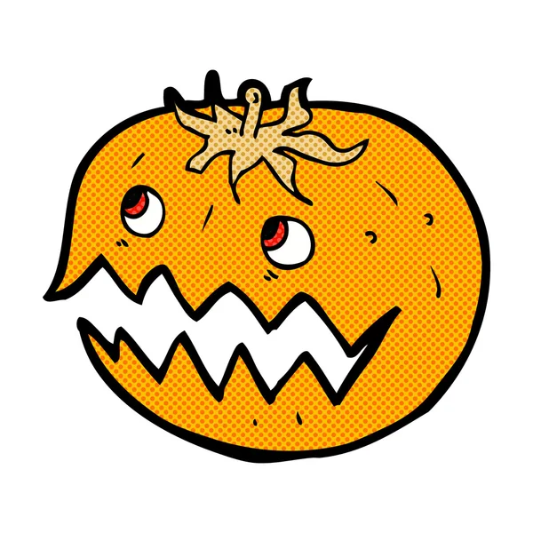 Comic cartoon pumpkin — Stock Vector