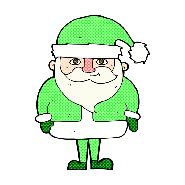 漫画卡通开心的圣诞老人 — 图库矢量图片