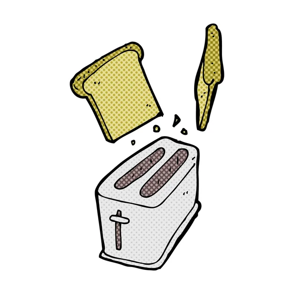 Historieta de dibujos animados tostadora escupir pan — Archivo Imágenes Vectoriales