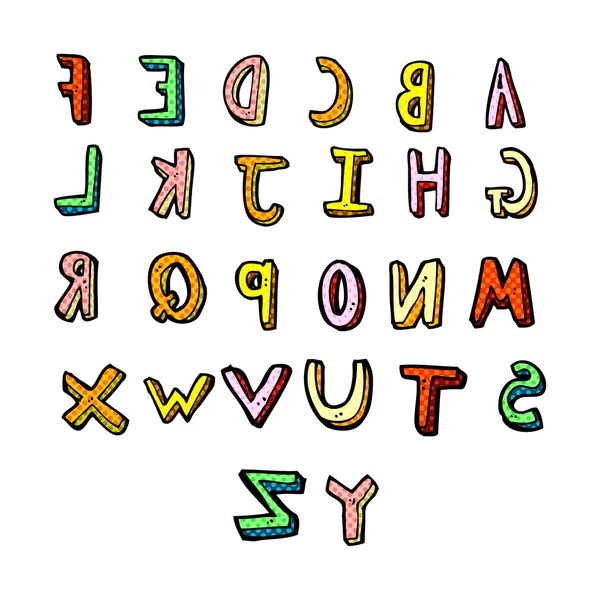 Alphabet bande dessinée — Image vectorielle