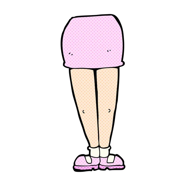 Historieta dibujos animados piernas femeninas — Vector de stock