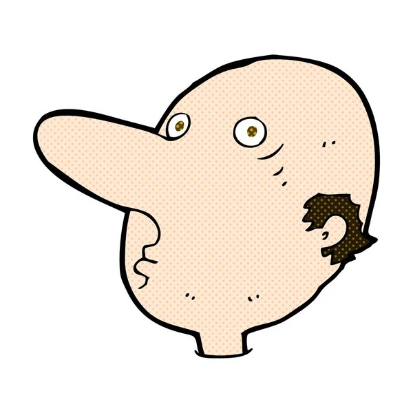 Comic cartoon balding man — Stock Vector