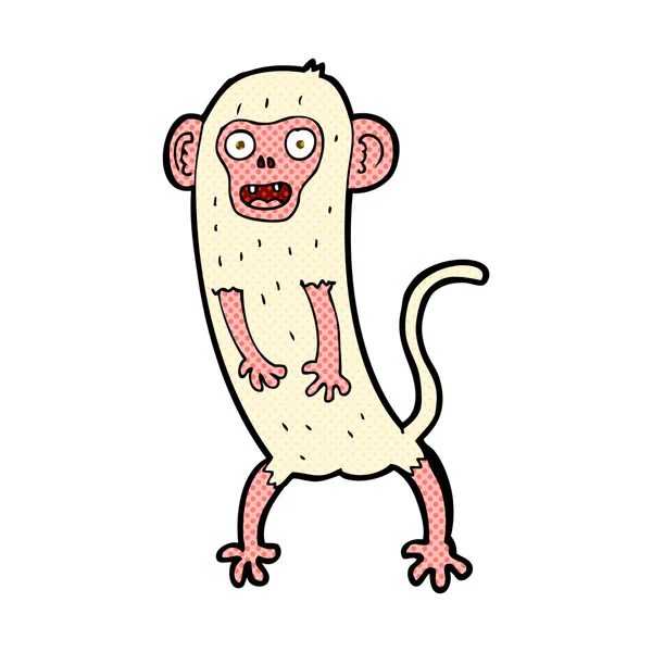 Crazy monkey komiks kreslený — Stockový vektor