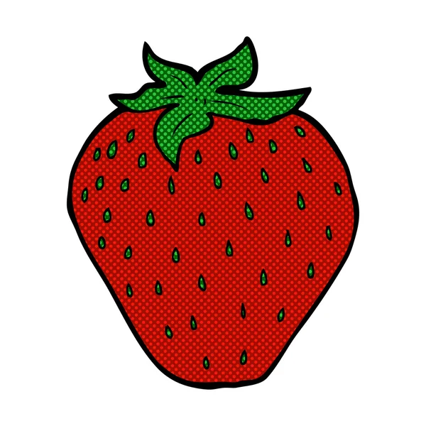 Comic cartoon strawberry — Stock Vector