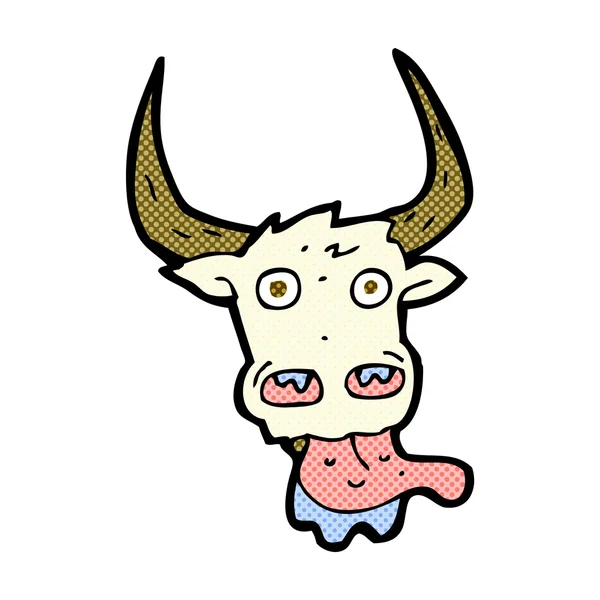 Komiksově kreslenou kráva tvář — Stockový vektor