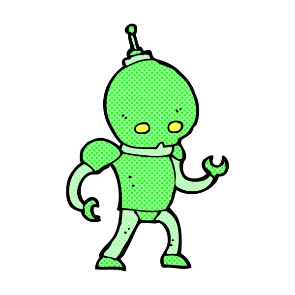 Cómic dibujos animados robot alienígena — Archivo Imágenes Vectoriales