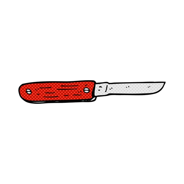 Banda desenhada faca dobrável — Vetor de Stock