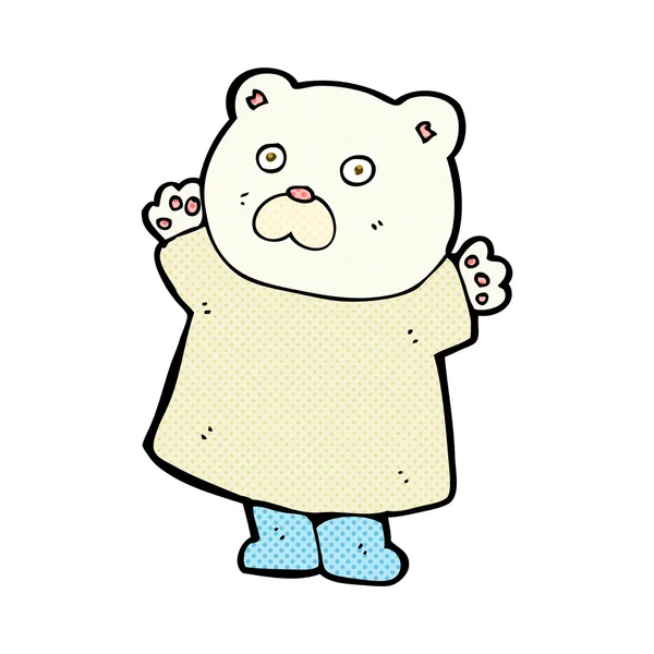Divertente fumetto orso polare — Vettoriale Stock