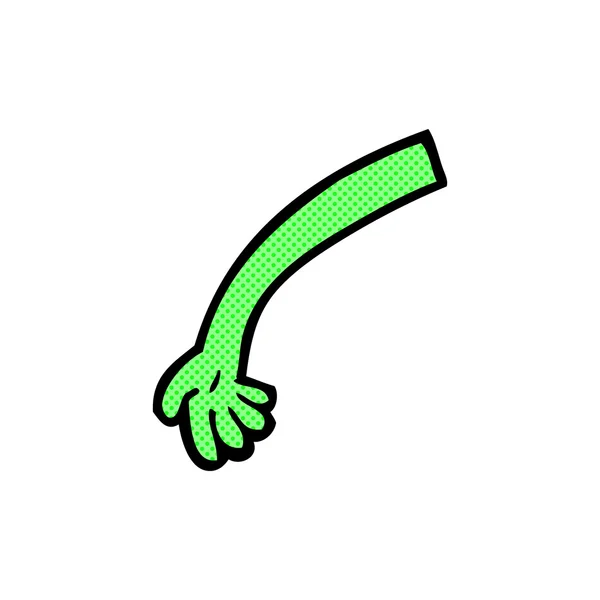 Strip cartoon monster arm — Stockvector