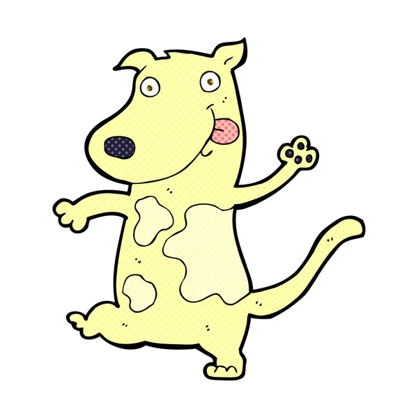 Strip cartoon gelukkige hond — Stockvector