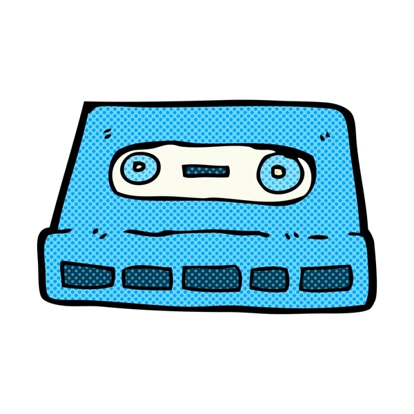 Comic cartoon cassette tape — Stock Vector