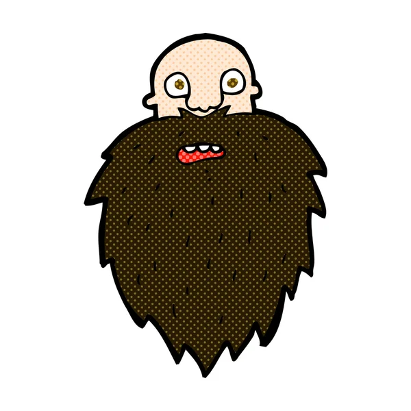 Комический карикатурный бородатый человек — стоковый вектор