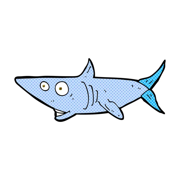 コミック漫画幸せなサメ — ストックベクタ